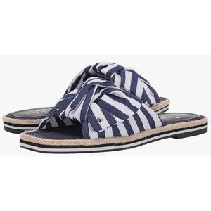 Kate Spade New York Caliana Striped Bow Espadrille Slides Sandals Size 10M NWOT